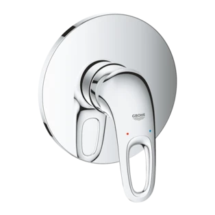 Miscelatore per doccia cromato con leva aperta Eurostyle