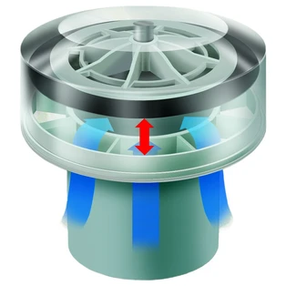 Ventilatieventiel DN50 tot  baden