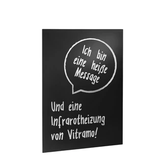 Infrared panel heating element 400 W surface-mounted 600 x 600 x 28 mm black