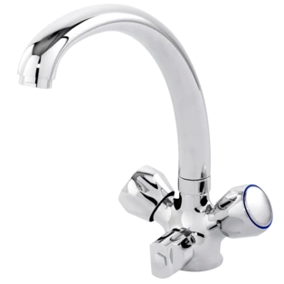 Two-handle sink mixer "Doble", chrome with dishwasher connection