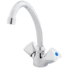 Two-handle sink mixer swivelling