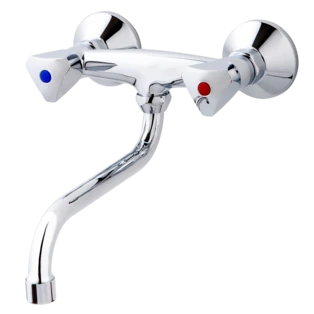 Zweigriff-Wand-Sp&uuml;ltischbatterie