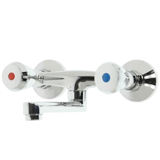Wandmengkraan S-100 met twee handgrepen