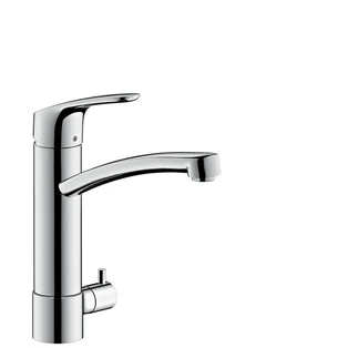 Focus miscelatore lavabo,collo regol. e valvol