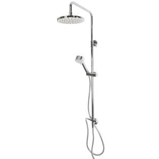 Shower system Sina chrome-plated with overhead and hand shower