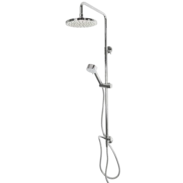 Shower system Sina chrome-plated with overhead and hand shower