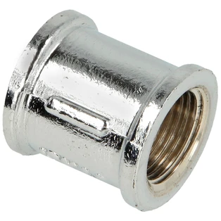 Double socket  IT/IT 1/2" chrome-plated brass