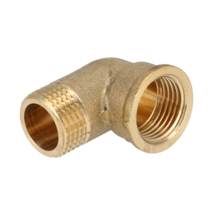 Gomito 90&deg; FF/FM 1/2" ottone lucido