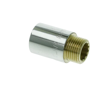 Prolunga rubinetto 3/8" x 25 mm ottone cromato