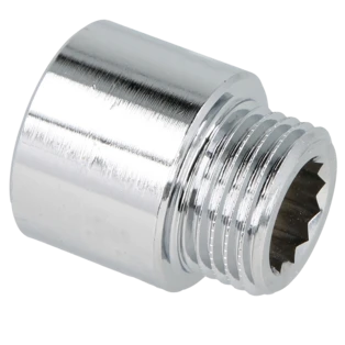 Prolunga rubinetto 3/4" x 20 mm ottone cromato