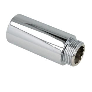 Prolunga rubinetto 3/4" x 65 mm ottone cromato