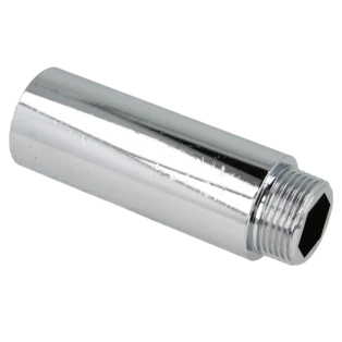 Prolunga rubinetto 3/4" x 80 mm ottone cromato