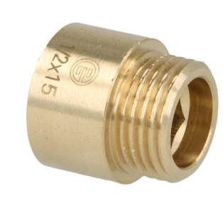Rallonge de robinet 1/2" x 15 mm laiton blanc