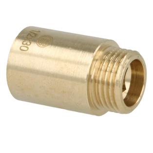 Rallonge de robinet 1/2" x 30 mm laiton blanc