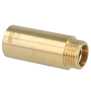 Rallonge de robinet 1/2" x 50 mm laiton blanc