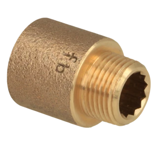 Kraanverlengstuk 3/8" x 20 mm brons