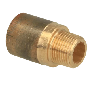 Kraanverlengstuk 3/8" x 25 mm brons