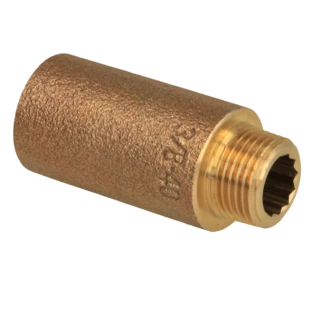 Kraanverlengstuk 3/8" x 40 mm brons