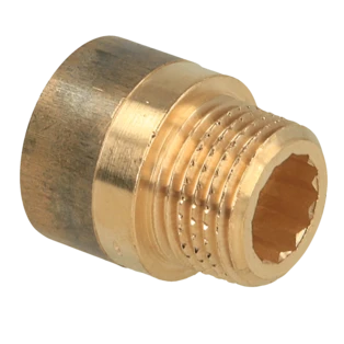 Kraanverlengstuk 1/2" x 17,5 mm brons