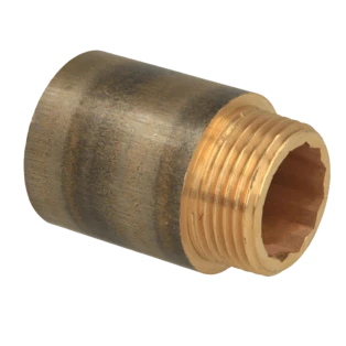 Kraanverlengstuk 1" x 40 mm brons