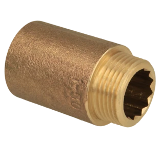 Kraanverlengstuk 1" x 50 mm brons