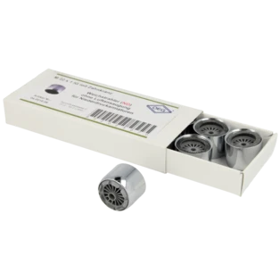 Anti-block flow controller for low-pressure mixers M 22 x 1 IT with gear rim