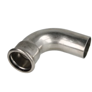 RVS persfitting knie 18mm