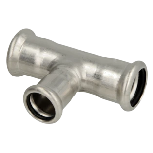 RVS persfitting T-stuk verloop 54x42x54mm