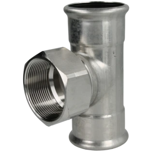 RVS persfitting T-stuk 35x3/4"x35mm bi|IS|bi
