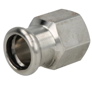 Edelstahl Pressfitting &Uuml;bergangsmuffe 22mmx1/2" IG