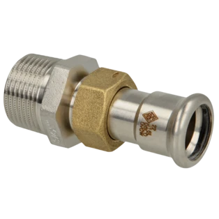 RVS - persfitting - koppeling 22 x 3/4" (contour M)