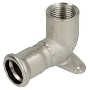 RVS persfitting muurplaat 22mm x 3/4" bi|IS