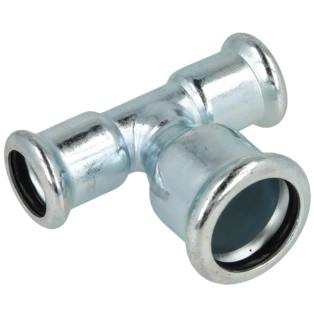 C-Stahl Pressfitting T-St&uuml;ck reduziert 15x22x15mm