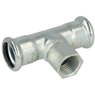 C-Stahl Pressfitting T-St&uuml;ck 18x1/2"x18mm I|IG