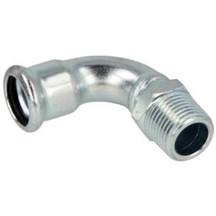 C-Stahl Pressfitting &Uuml;bergangsbogen 28mmx1" I|AG