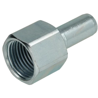 Carbon steel press fitting reducing coupling 18mm x 1/2" M|IT