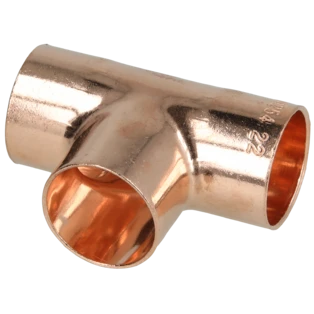 Raccord &agrave; braser cuivre t&eacute; 22 mm F/F/F