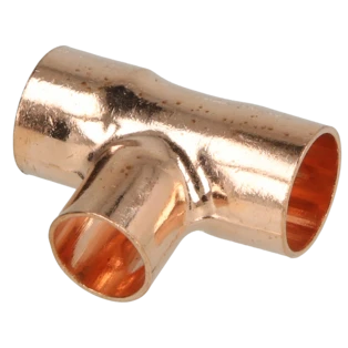 Raccord &agrave; braser cuivre t&eacute; r&eacute;duit 12 x 10 x 12 mm F/F/F