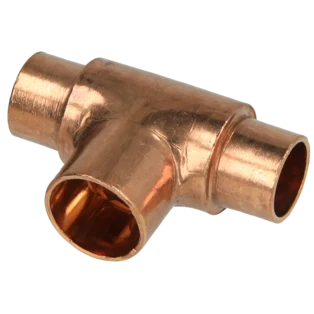 Raccord &agrave; braser cuivre t&eacute; r&eacute;duit 12 x 15 x 12 mm F/F/F