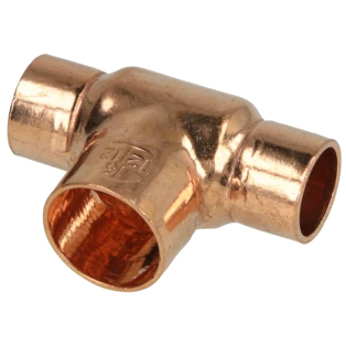 Raccord &agrave; braser cuivre t&eacute; r&eacute;duit 12 x 16 x 12 mm F/F/F