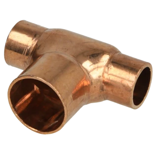 Raccord &agrave; braser cuivre t&eacute; r&eacute;duit 12 x 18 x 12 mm F/F/F