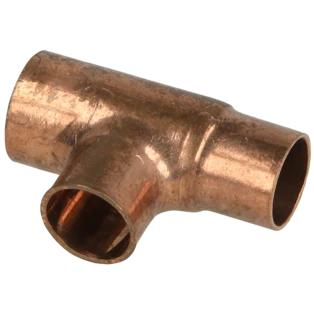 Raccord &agrave; braser cuivre t&eacute; r&eacute;duit 14 x 12 x  12 mm F/F/F