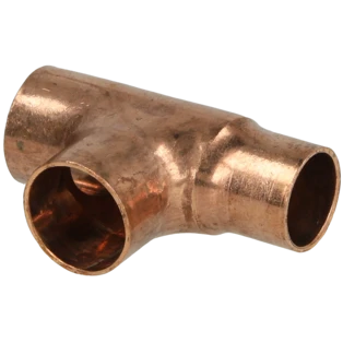Raccord &agrave; braser cuivre t&eacute; r&eacute;duit 14 x 14 x 12 mm F/F/F