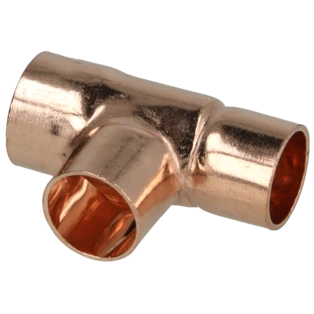 Raccord &agrave; braser cuivre t&eacute; r&eacute;duit 16 x 14 x 14 mm F/F/F