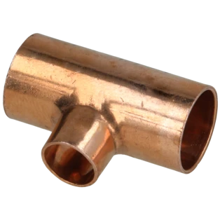 Raccord &agrave; braser cuivre t&eacute; r&eacute;duit 15 x 10 x 15 mm F/F/F