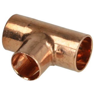 Raccord &agrave; braser cuivre t&eacute; r&eacute;duit 16 x 14 x 16 mm F/F/F