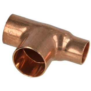 Raccord &agrave; braser cuivre t&eacute; r&eacute;duit 15 x 18 x 12 mm F/F/F