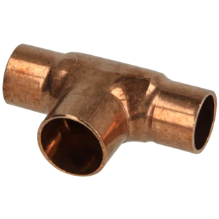Raccord &agrave; braser cuivre t&eacute; r&eacute;duit 15 x 18 x 15 mm F/F/F