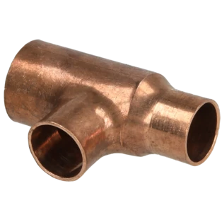Raccord &agrave; braser cuivre t&eacute; r&eacute;duit 16 x 12 x 12 mm F/F/F