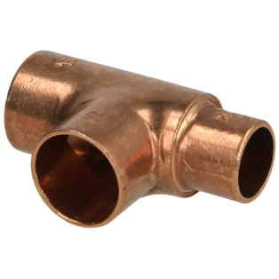 Raccord &agrave; braser cuivre t&eacute; r&eacute;duit 16 x 16 x 12 mm F/F/F